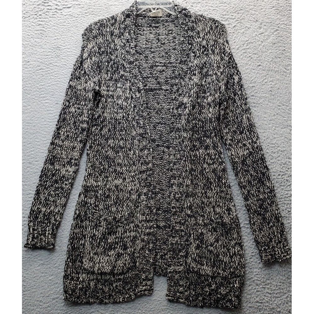 Essentials Cardigan Sweater Womens Medium Multi Knitted Long Sleeve Open‎ Front